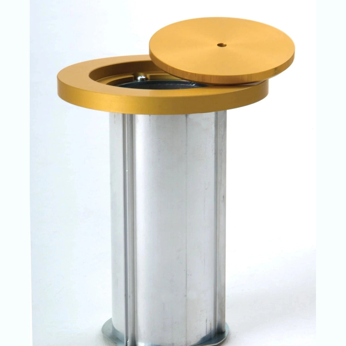 Bison Standard Volleyball Floor Sockets with Plated Aluminum Cover Plate