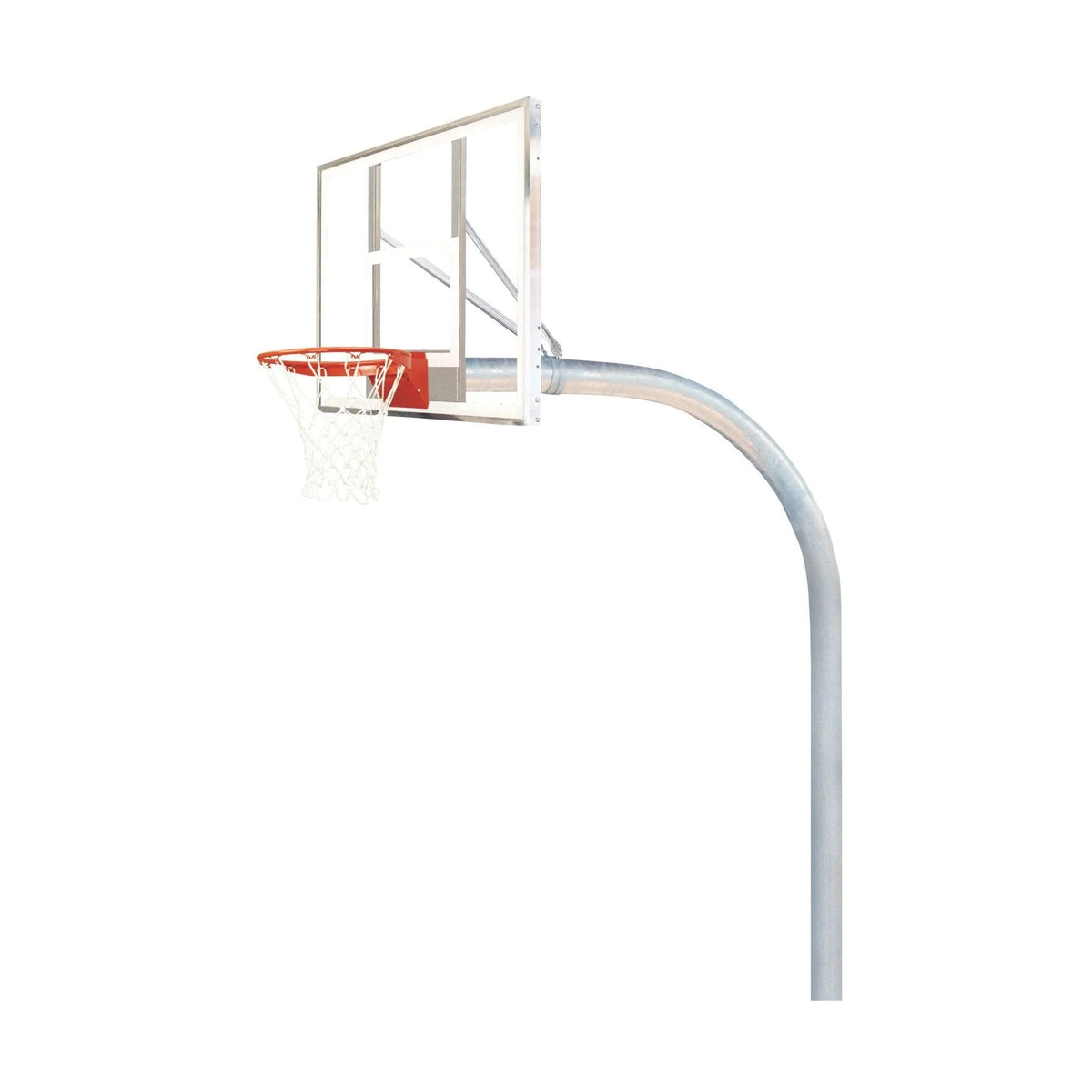 Bison 5-9/16" Mega Duty Unbreakable Polycarbonate 54" x 42" Rectangular Playground Basketball System