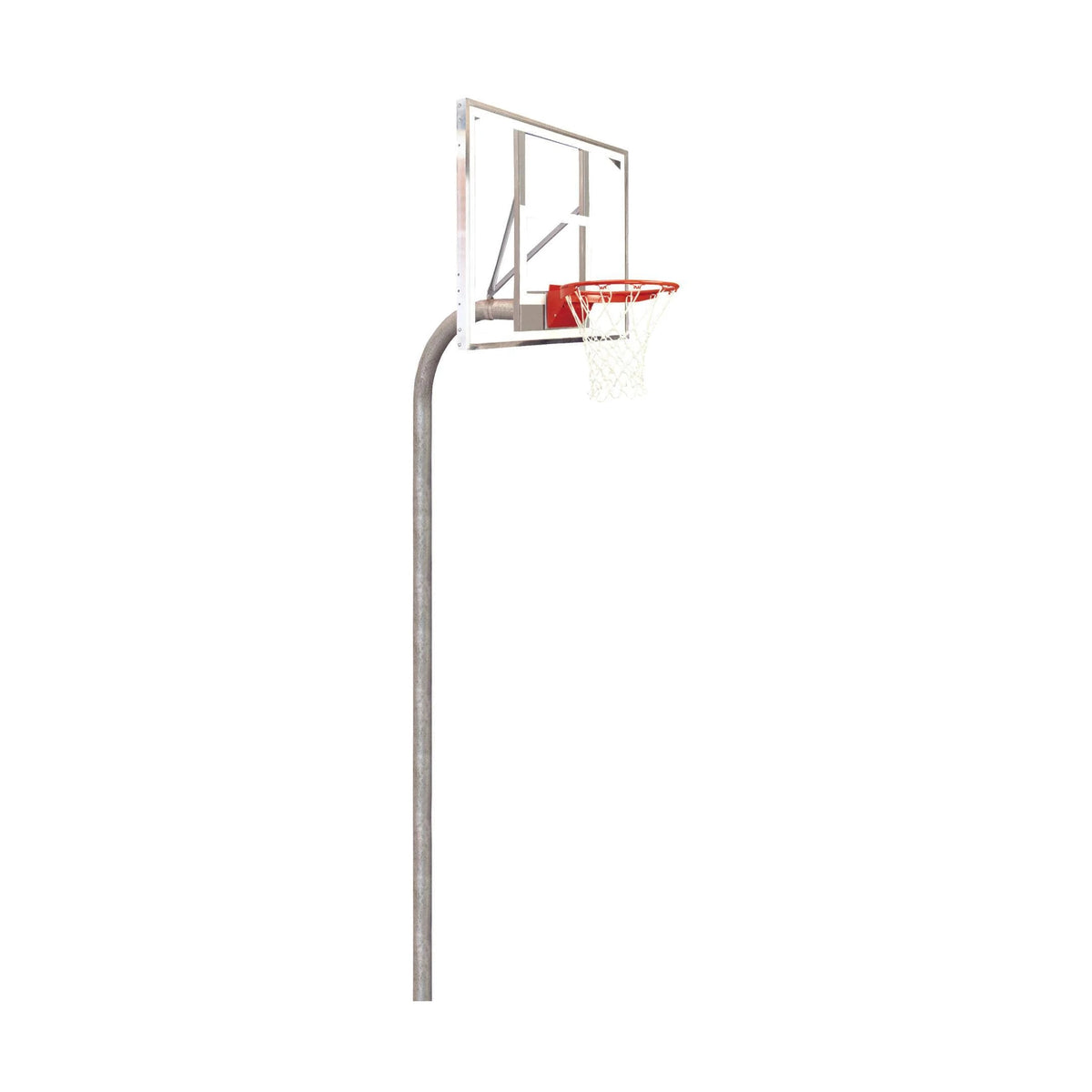 Bison 4-1/2" Heavy Duty Glass Rectangle Playground Basketball System