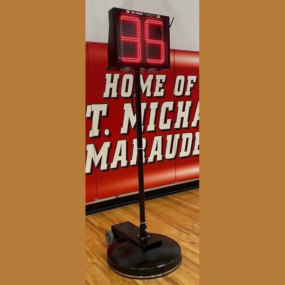 Bison Basketball Wireless Shot Clock System Freestanding Stanchions
