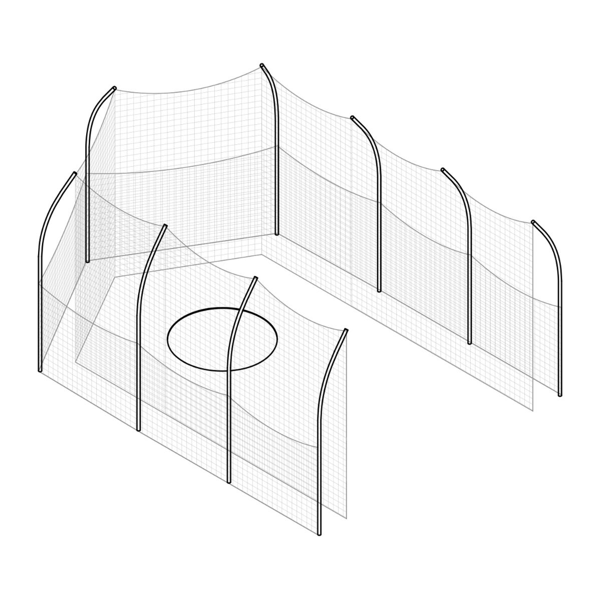 Gill Athletics Track & Field Barrier Net For 8030 Discus Cage