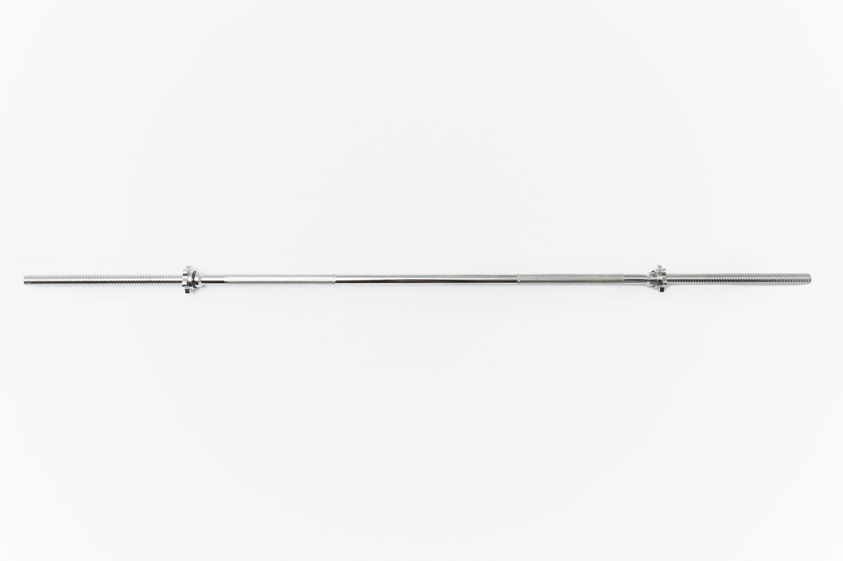 York Barbell Chrome Spin-Lock Weight Bar w/ Spin-Lock Collars-1