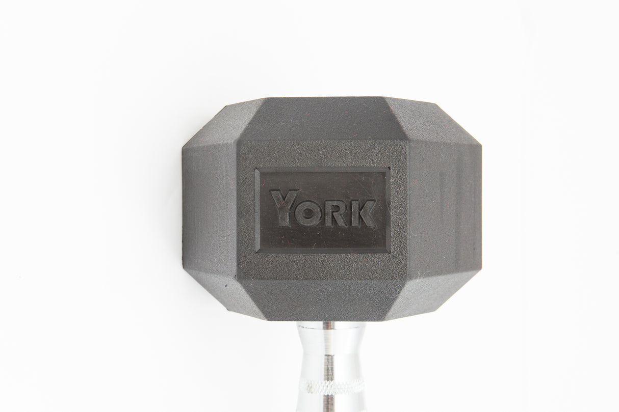 York Barbell Rubber Hex Dumbbell-2