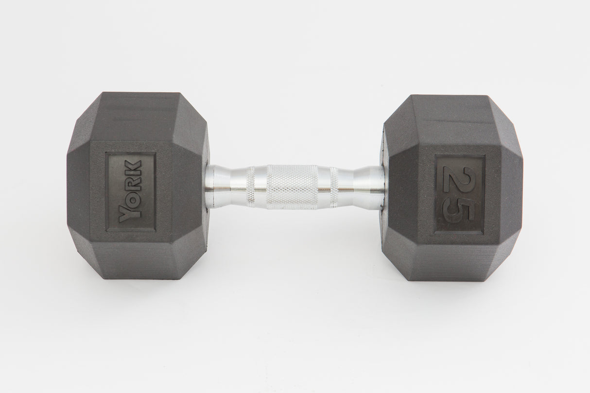 York Barbell Rubber Hex Dumbbell-5