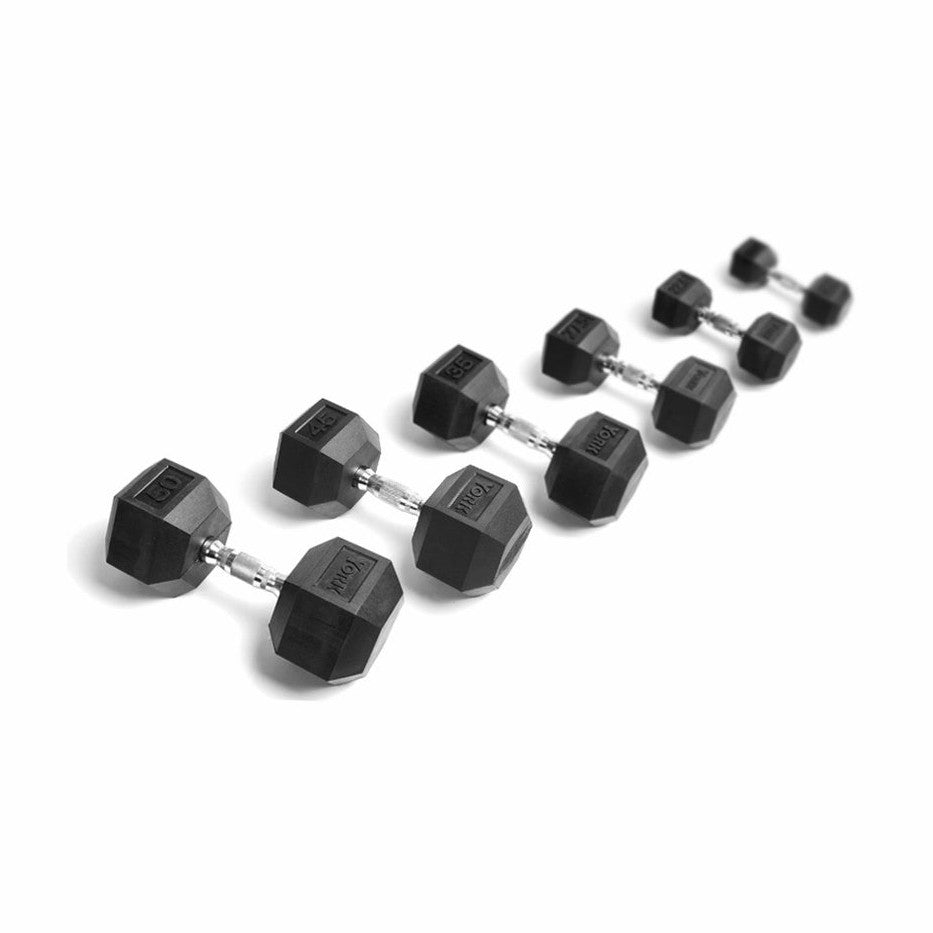 York Barbell Rubber Hex Dumbbell Set