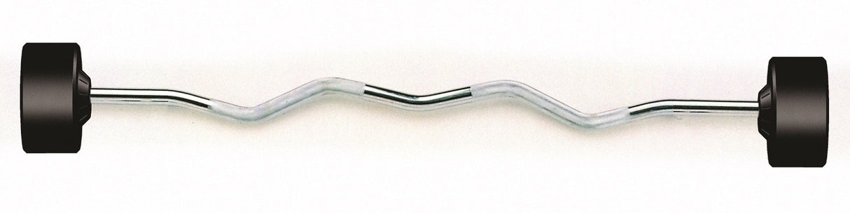 York Barbell Rubber Fixed Pro Curl Barbell
