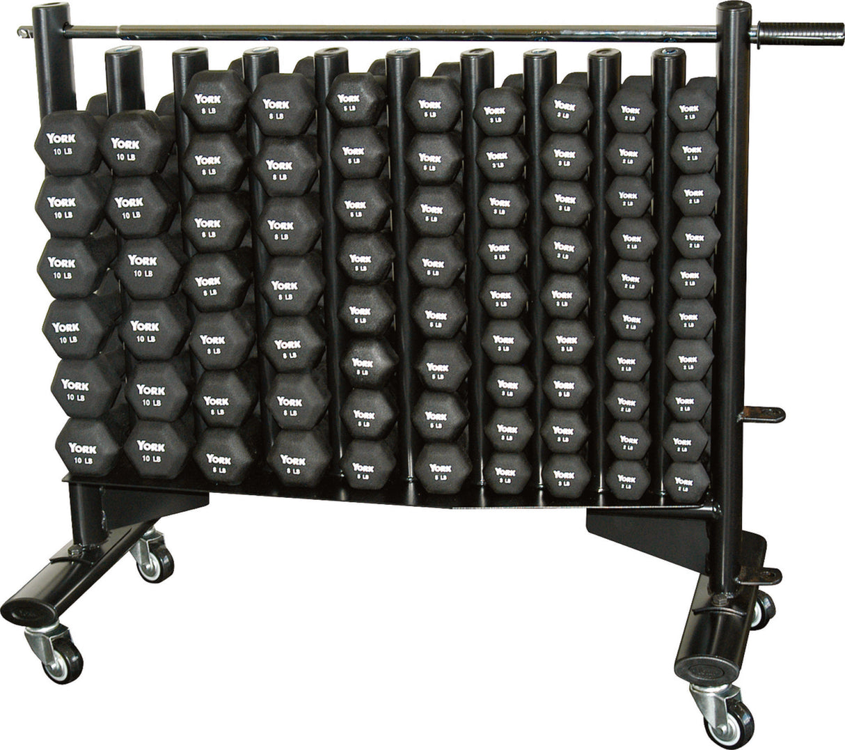 York Barbell Neoprene Hexagon Fitbell Club Pack with Rack