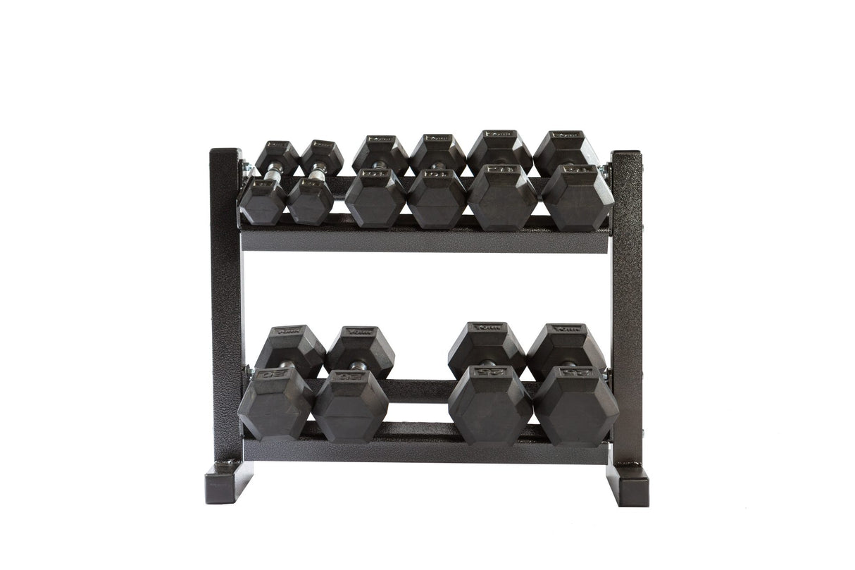 York Barbell Mini 2-Tier Dumbbell Stand-4