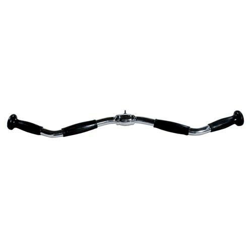 York Barbell 28” Chrome Revolving Curl Bar w/ Rubber Ergo Grips