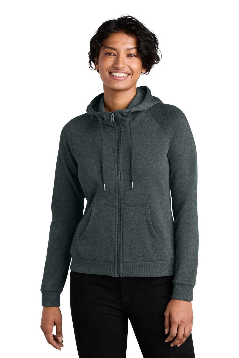 AllMade Women's Organic CVC Fleece Full-Zip Hoodie AL5003 Womens Apparel Sweatshirts & Fleece