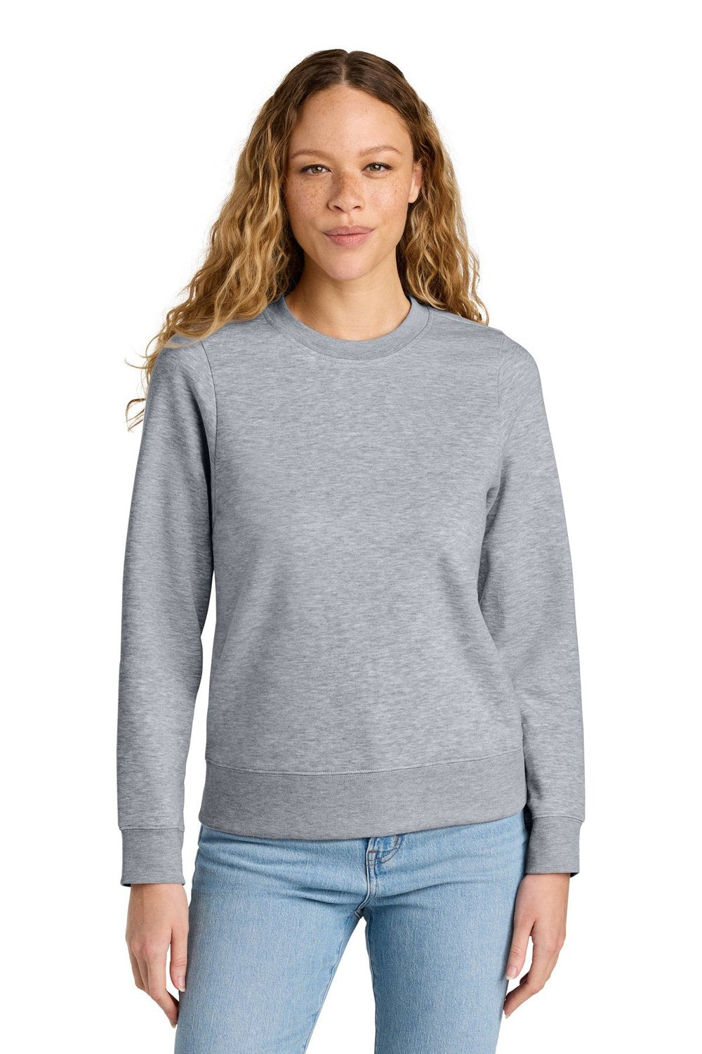 District Women's V.I.T Crew Fleece Sweatshirt DT610 Womens Apparel Shirts & Tops