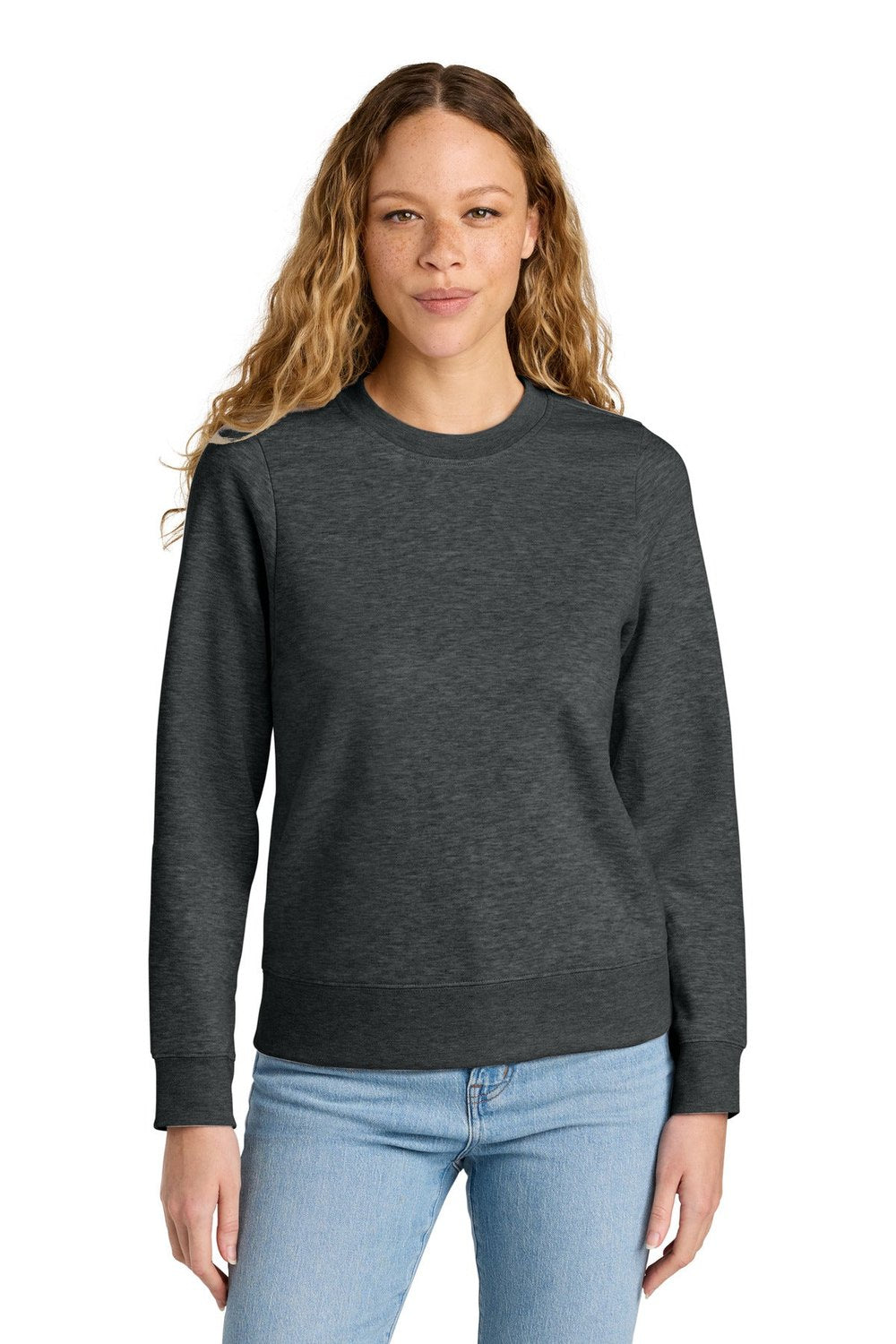 District Women's V.I.T Crew Fleece Sweatshirt DT610 Womens Apparel Shirts & Tops