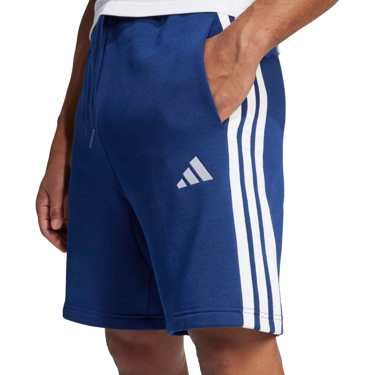 adidas Men's Essentials Three Stripes Fleece Shorts-6