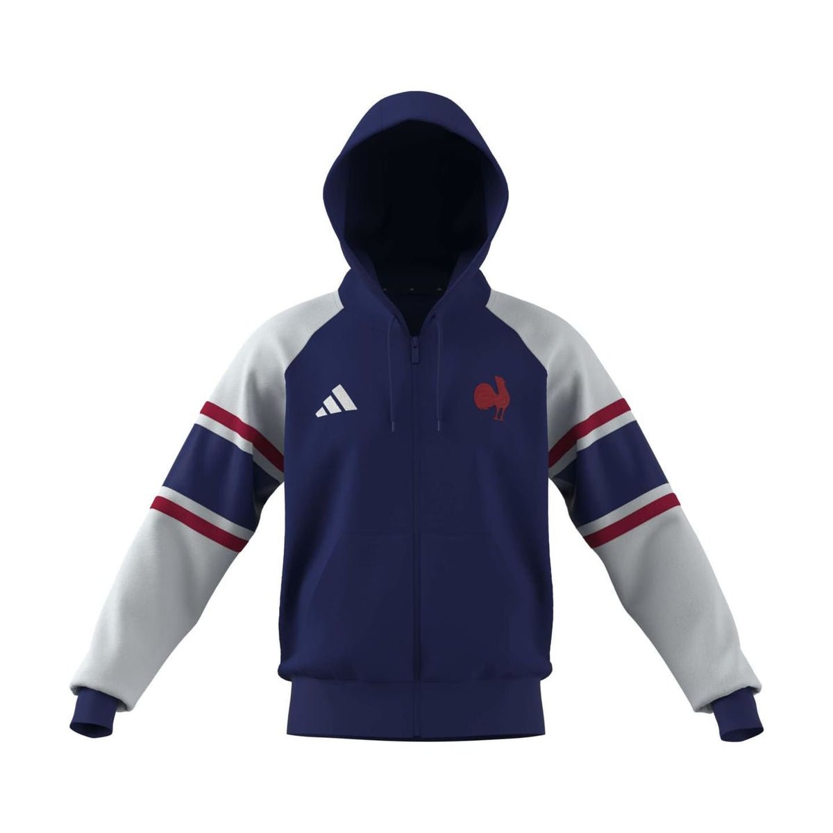 adidas Men's France Rugby Travel Full Zip Hoody-2