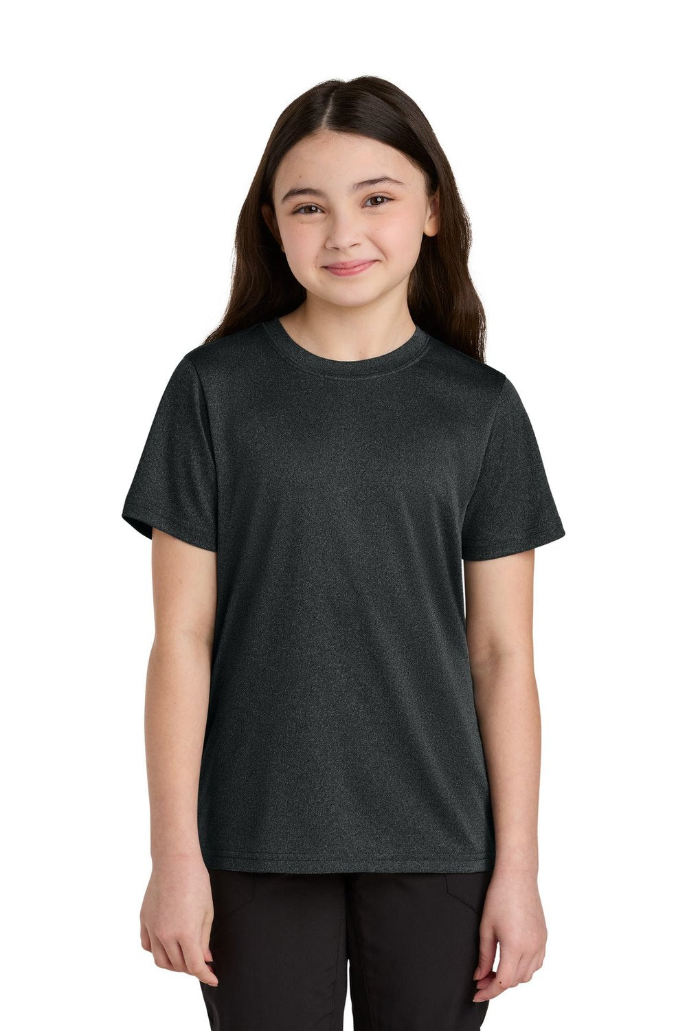 Port & Co Youth Heather Performance Tee PC390Y Youth Apparel Shirts & Tops