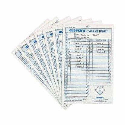 Glover's Line-Up Cards 35 Sets