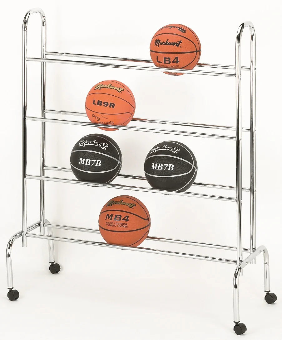 Markwort 16 Capacity Metal Rack Basketball Carrier