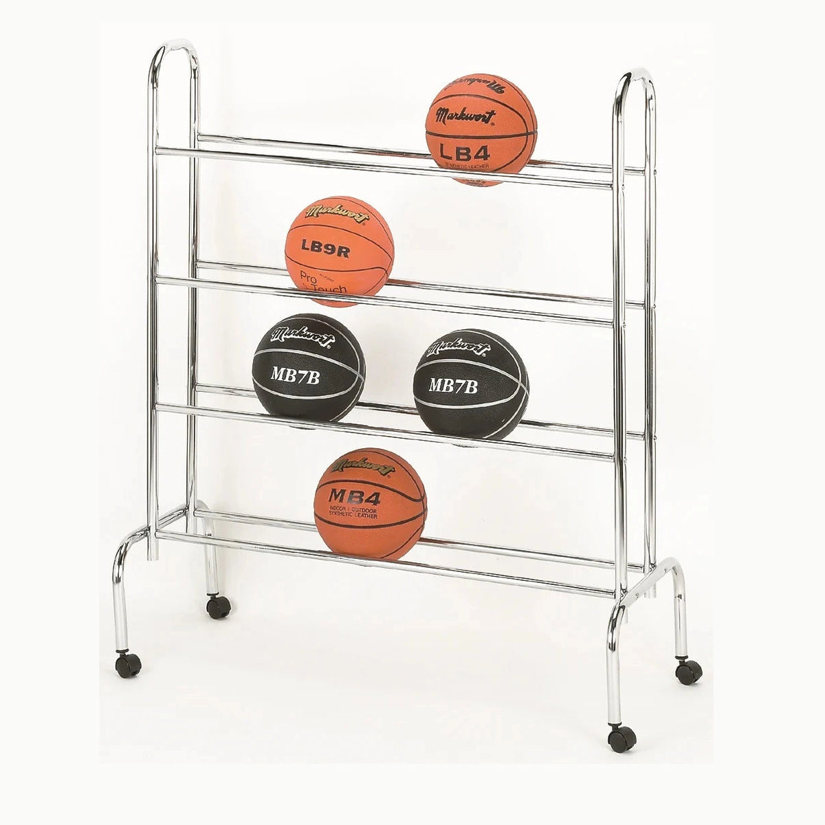 Markwort 16 Capacity Metal Rack Basketball Carrier