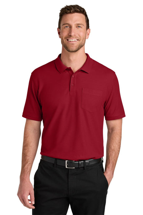 Port Authority Men's Wearever Signature Pique Pocket Polo K200P Mens Apparel Shirts & Tops