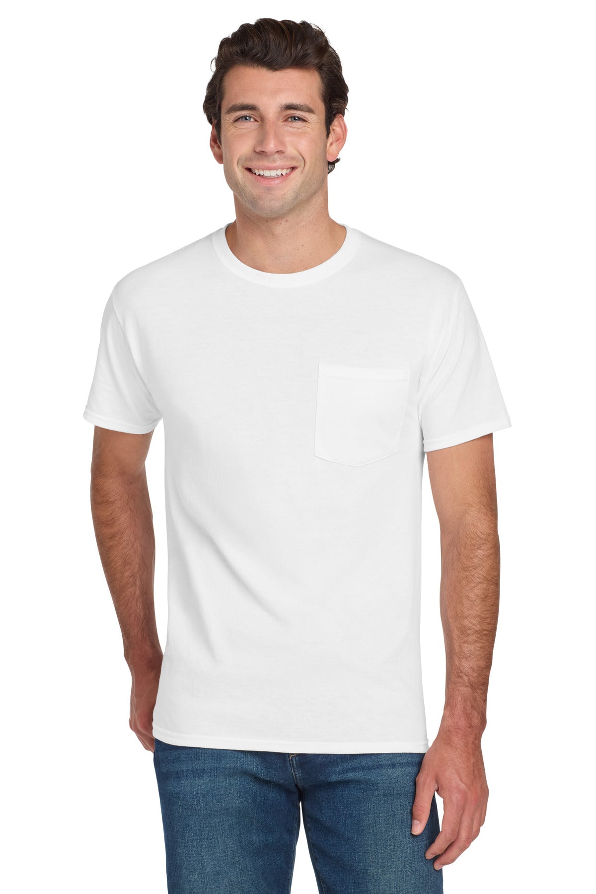 JERZEES Men's Dri-Power 50/50 Cotton/Poly Pocket T-Shirt 29MP Mens Apparel Shirts & Tops