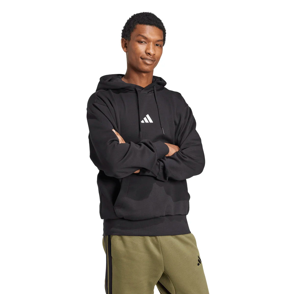 adidas Men's Essentials Feelcozy Fleece Hoodie Tall Mens Apparel Sweatshirts & Fleece