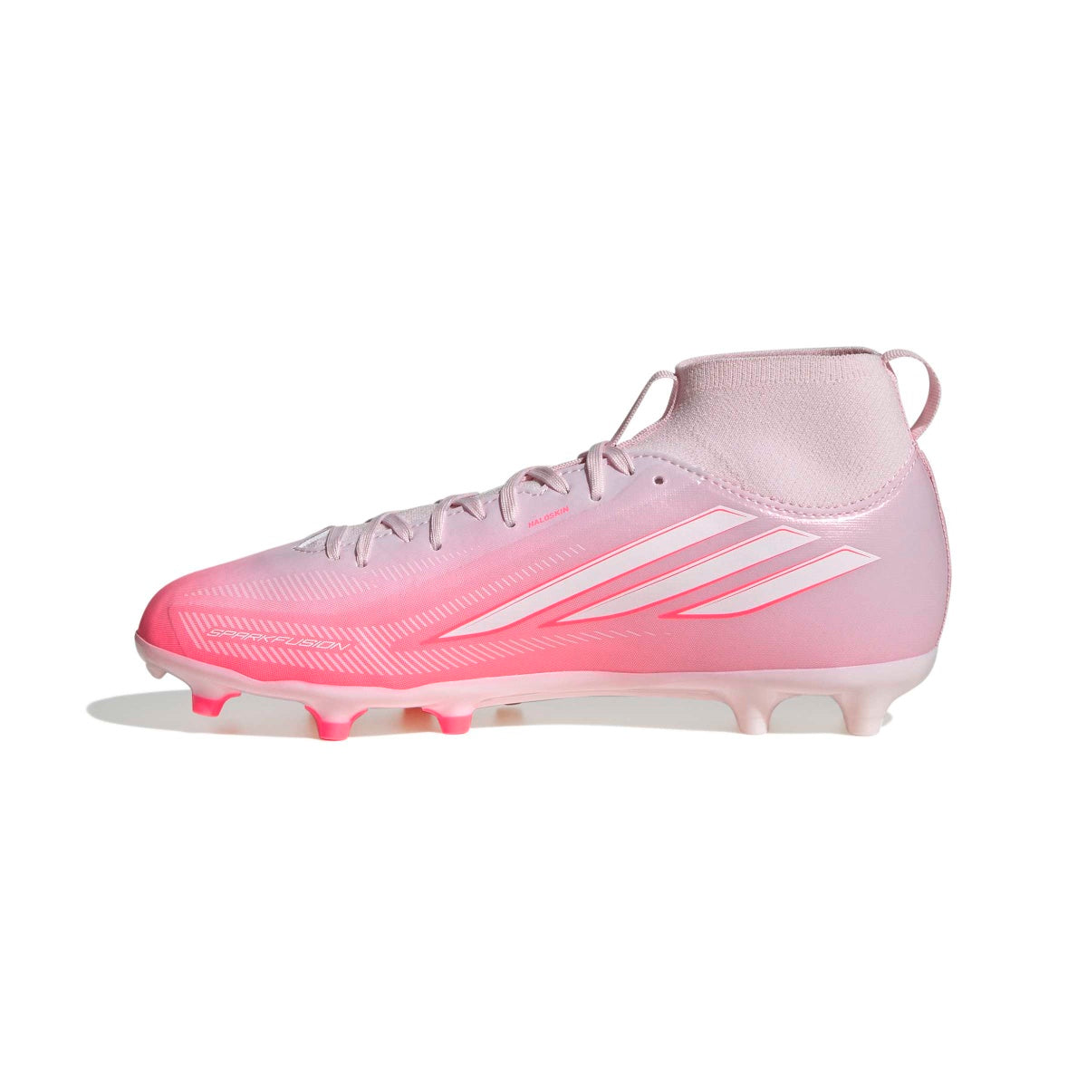7/8 adidas Youth F50 Sparkfusion League Mid Cut Firm Ground / Artificial Grass Football Cleats-4