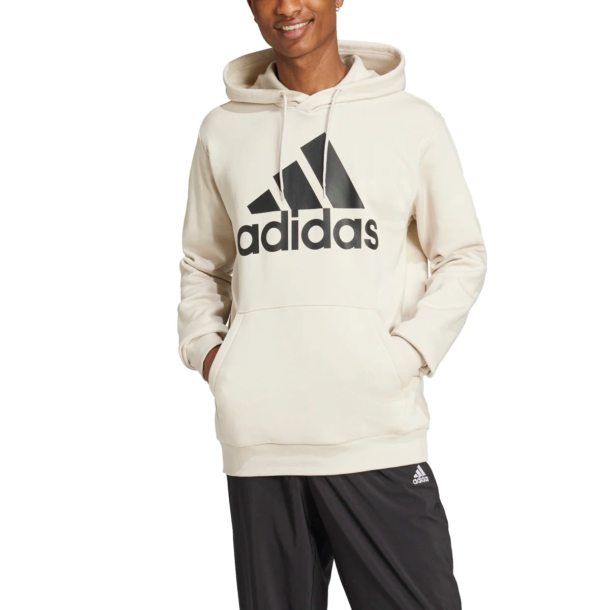 adidas Men's Essentials Fleece Big Logo Hoodie Mens Apparel Sweatshirts & Fleece