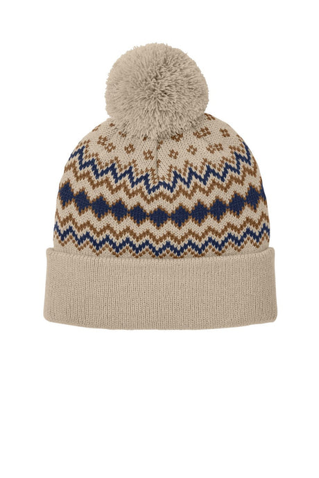 Port Authority Unisex Alpine Pom Beanie C991 Unisex Accessories Hats & Caps