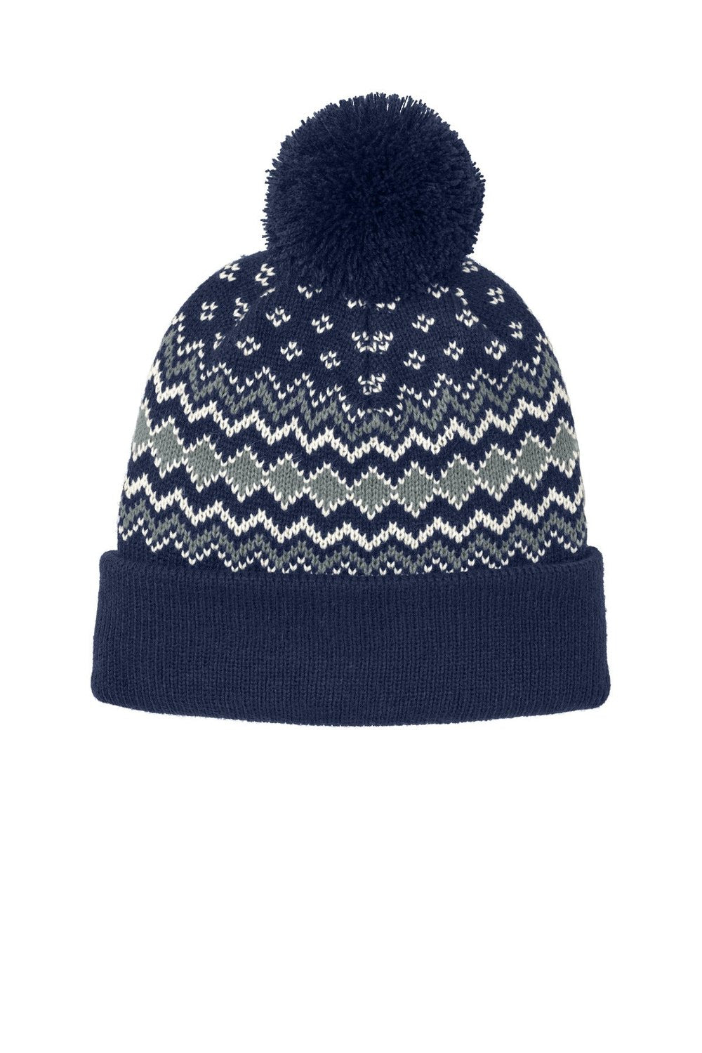 Port Authority Unisex Alpine Pom Beanie C991 Unisex Accessories Hats & Caps