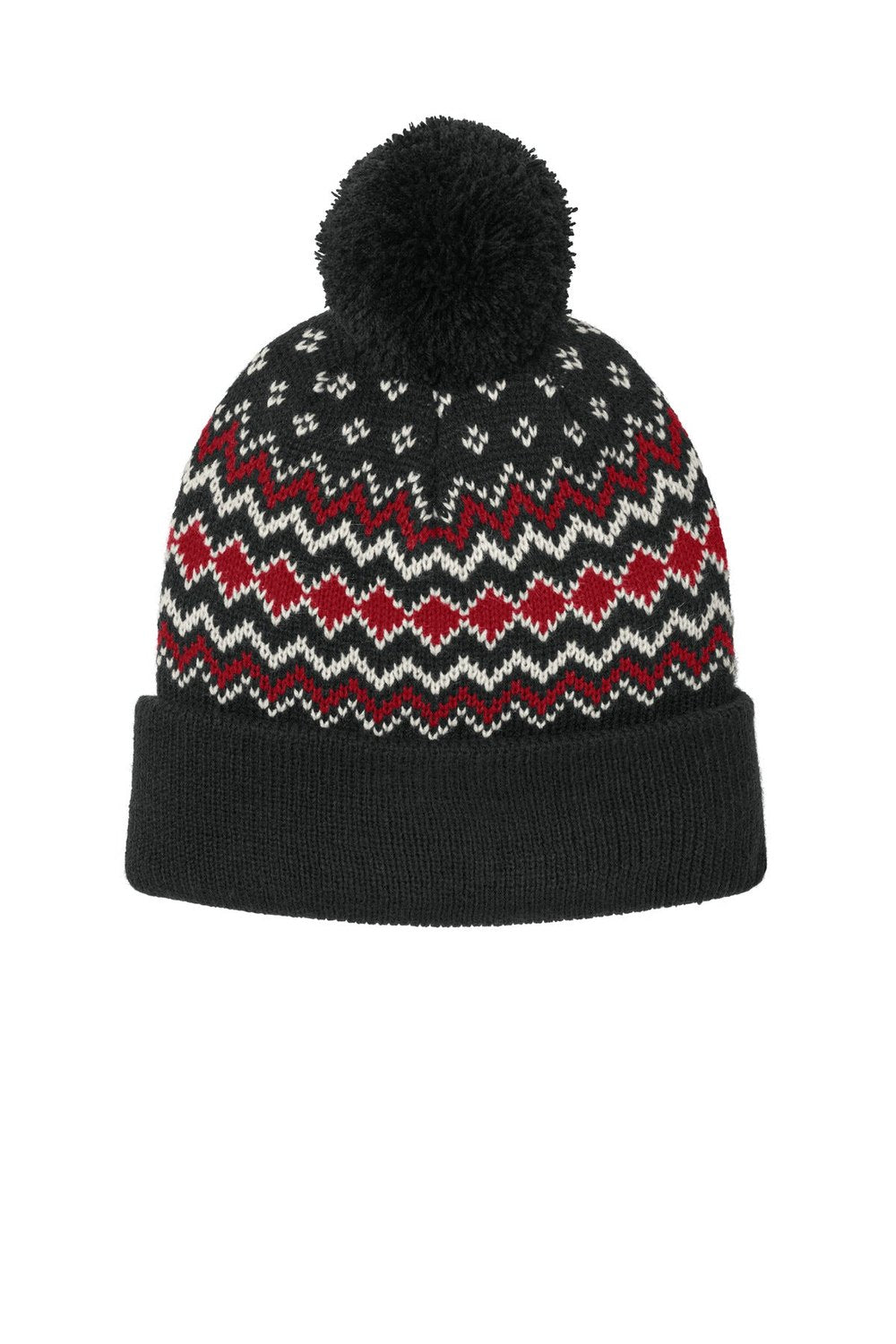 Port Authority Unisex Alpine Pom Beanie C991 Unisex Accessories Hats & Caps