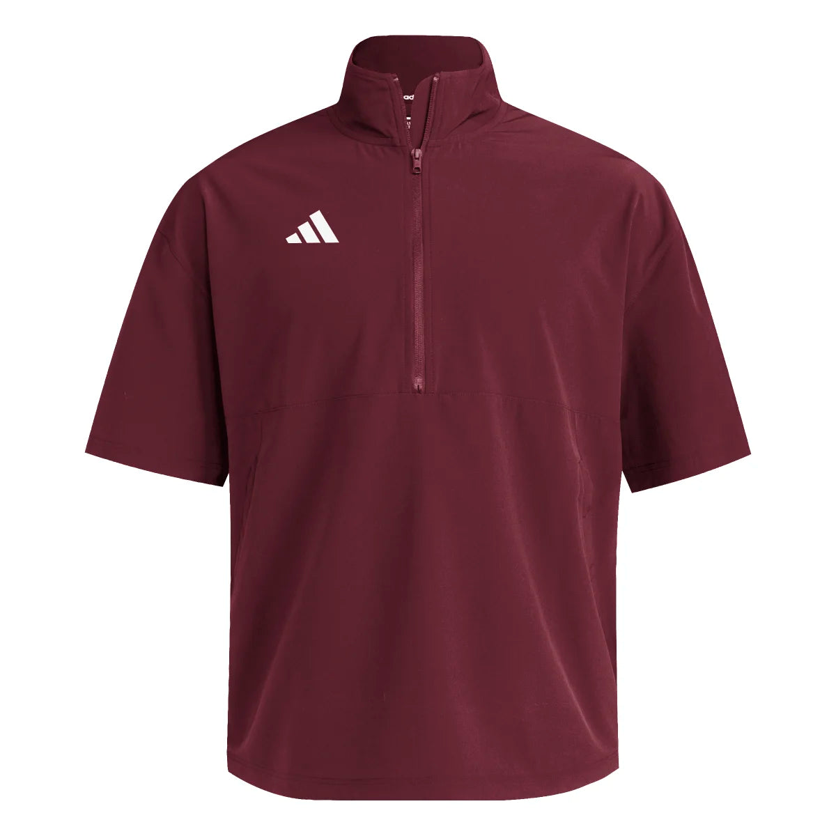 adidas Men's Quarter Zip Woven Short Sleeve Jacket Tall Mens Apparel Jackets & Vests