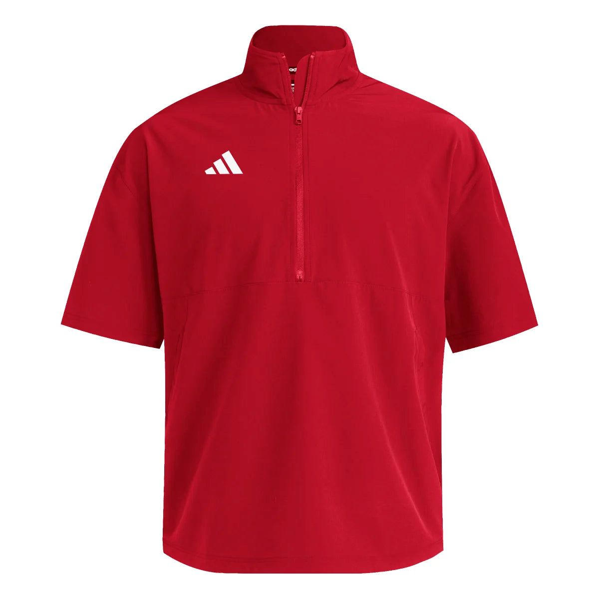 adidas Men's Quarter Zip Woven Short Sleeve Jacket Tall Mens Apparel Jackets & Vests