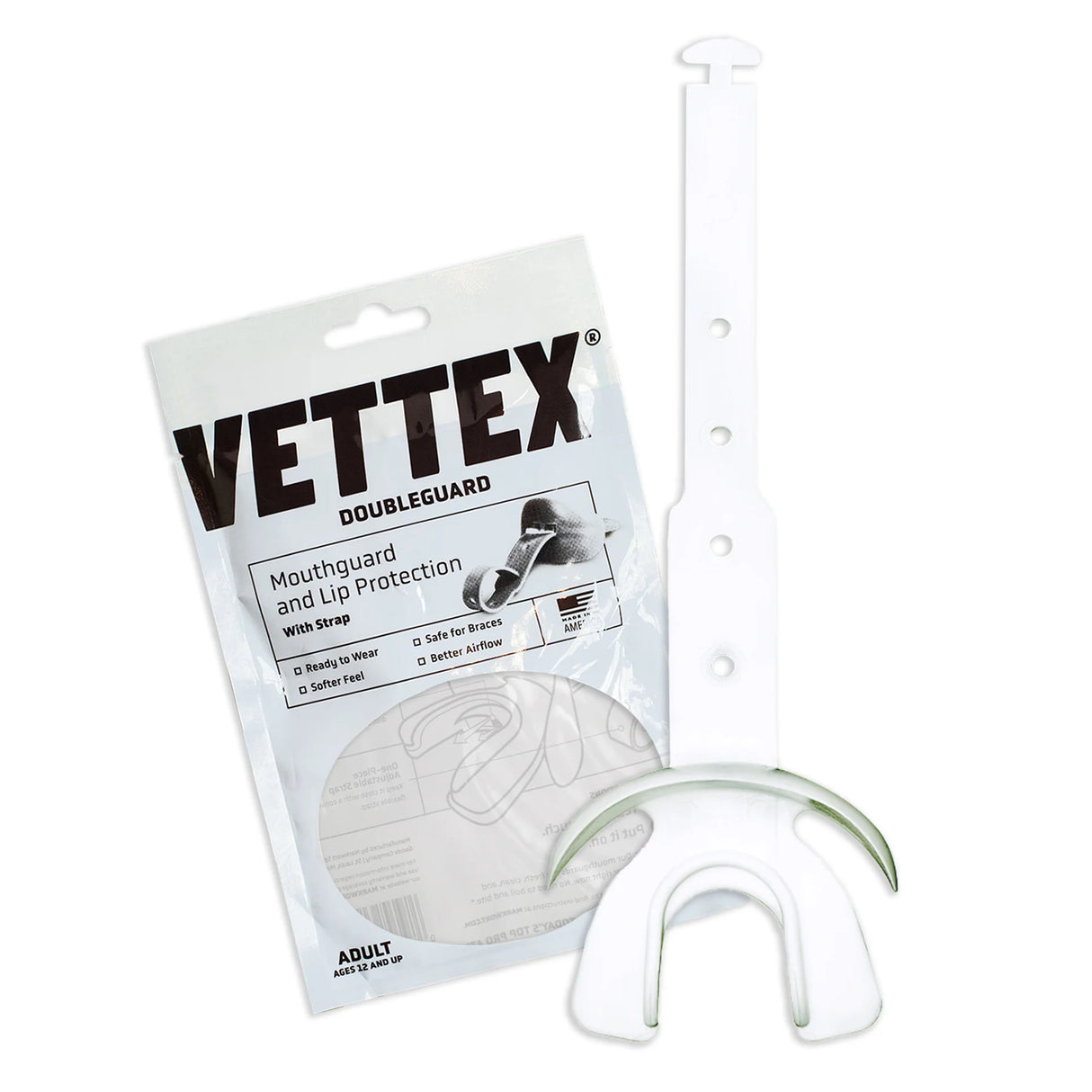 Vettex Adult Doubleguard Mouthguard with Lip Protection-13