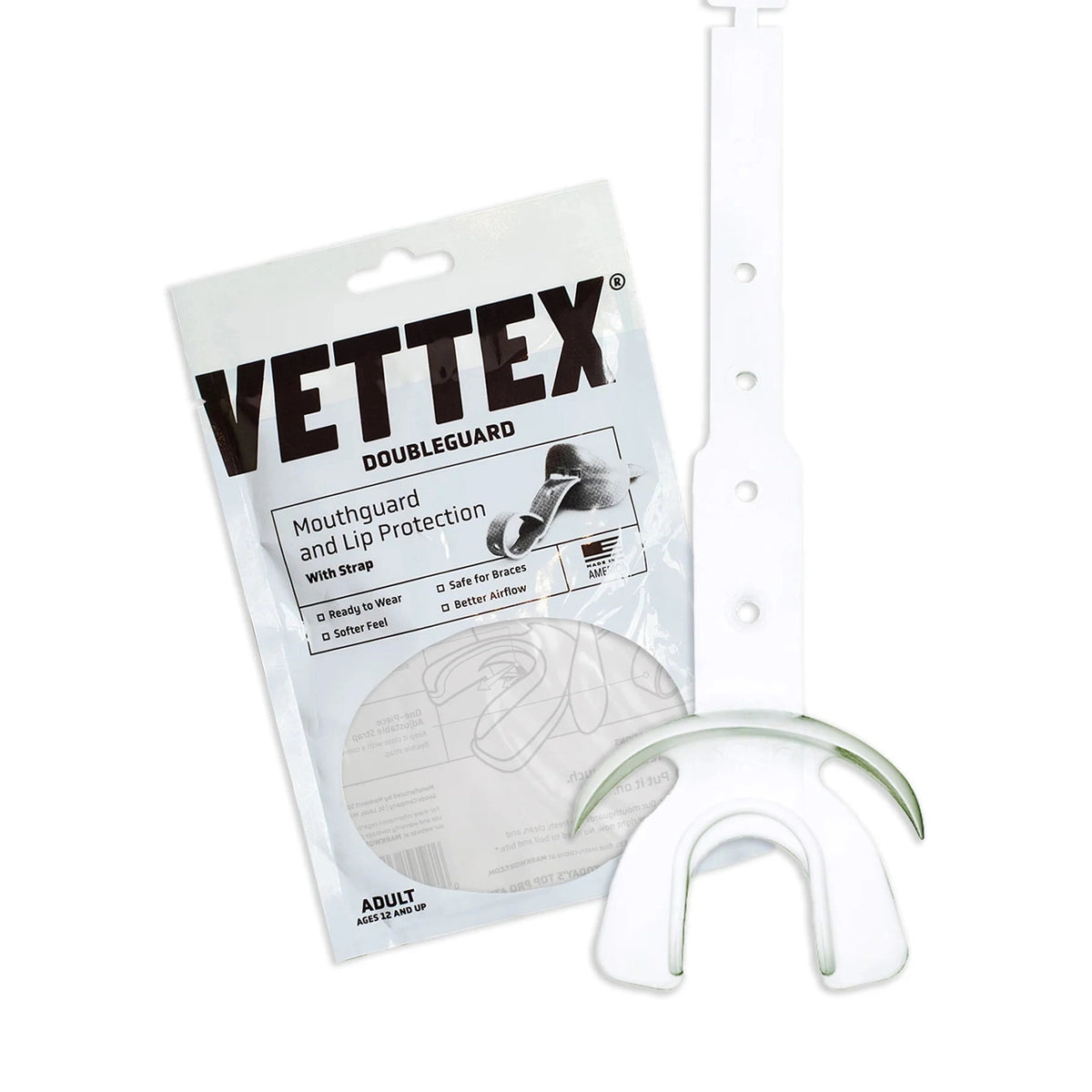 Vettex Adult Doubleguard Mouthguard with Lip Protection-13