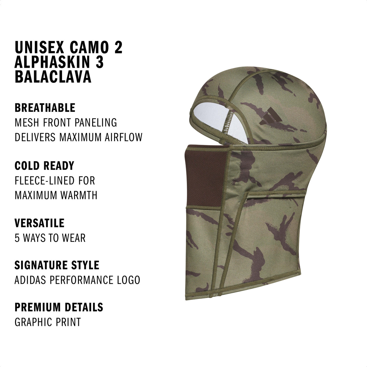 adidas Unisex Camo 2 Alphaskin 3 Balaclava-4