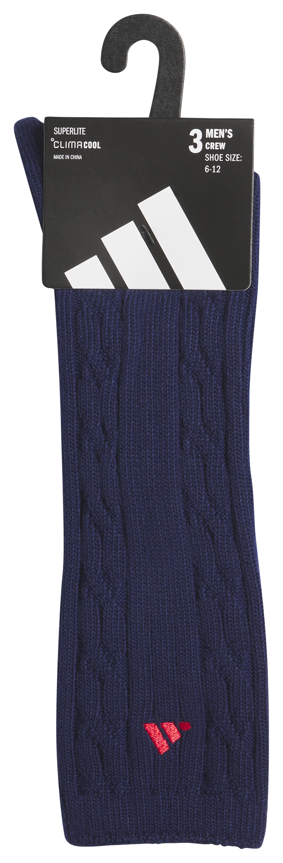 adidas Men's Athletic Cable Knit 3-Pack Crew-7