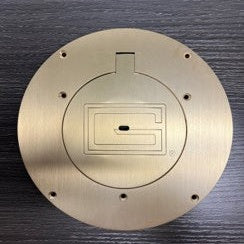 Gared 6-5/8" Brass Floor Cover Plate