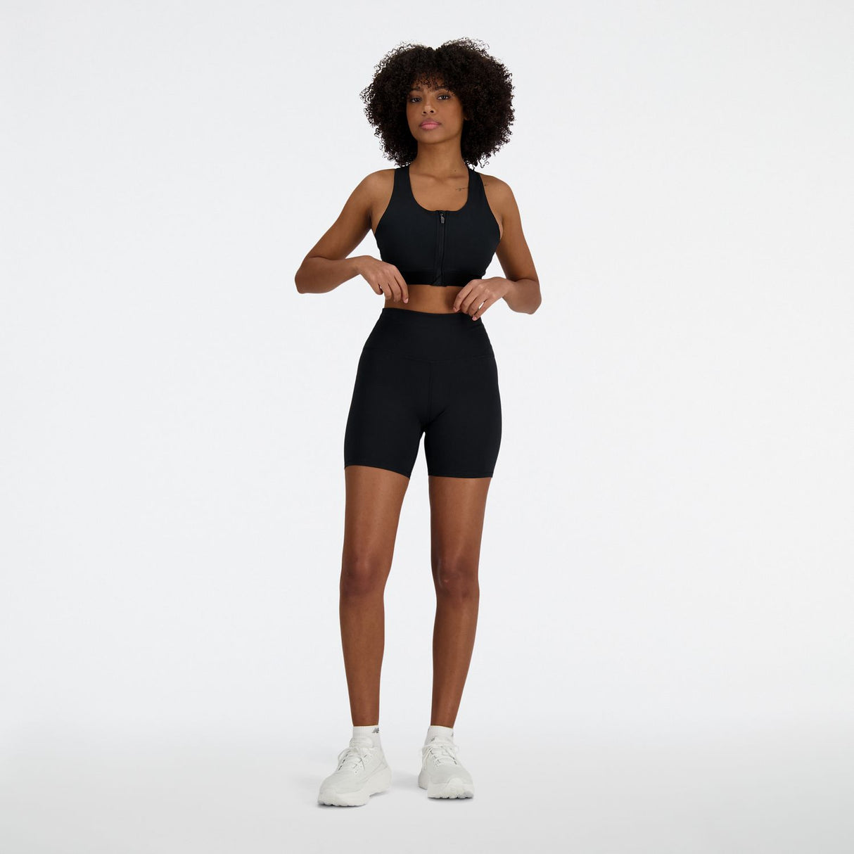 New Balance Women's Sleek Medium Support Pocket Zip Front Bra-1