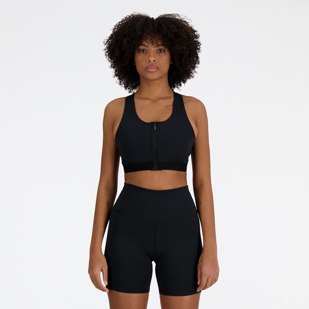 New Balance Women's Sleek Medium Support Pocket Zip Front Bra-3