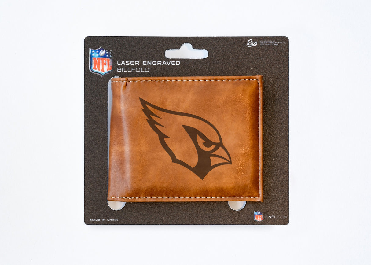 Rico Industries NFL Arizona Cardinals Laser Engraved Billfold Wallet-3