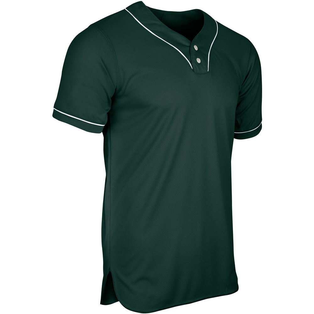 Champro Men's Heater Two Button Piped Baseball Jersey
