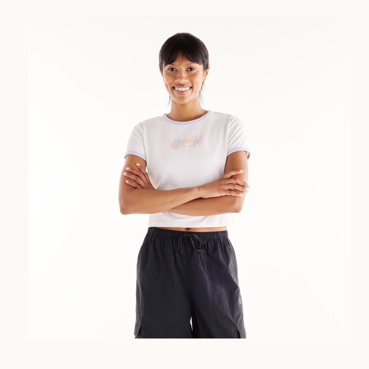 New Balance Women's Yacht Club Ringer T-Shirt-1