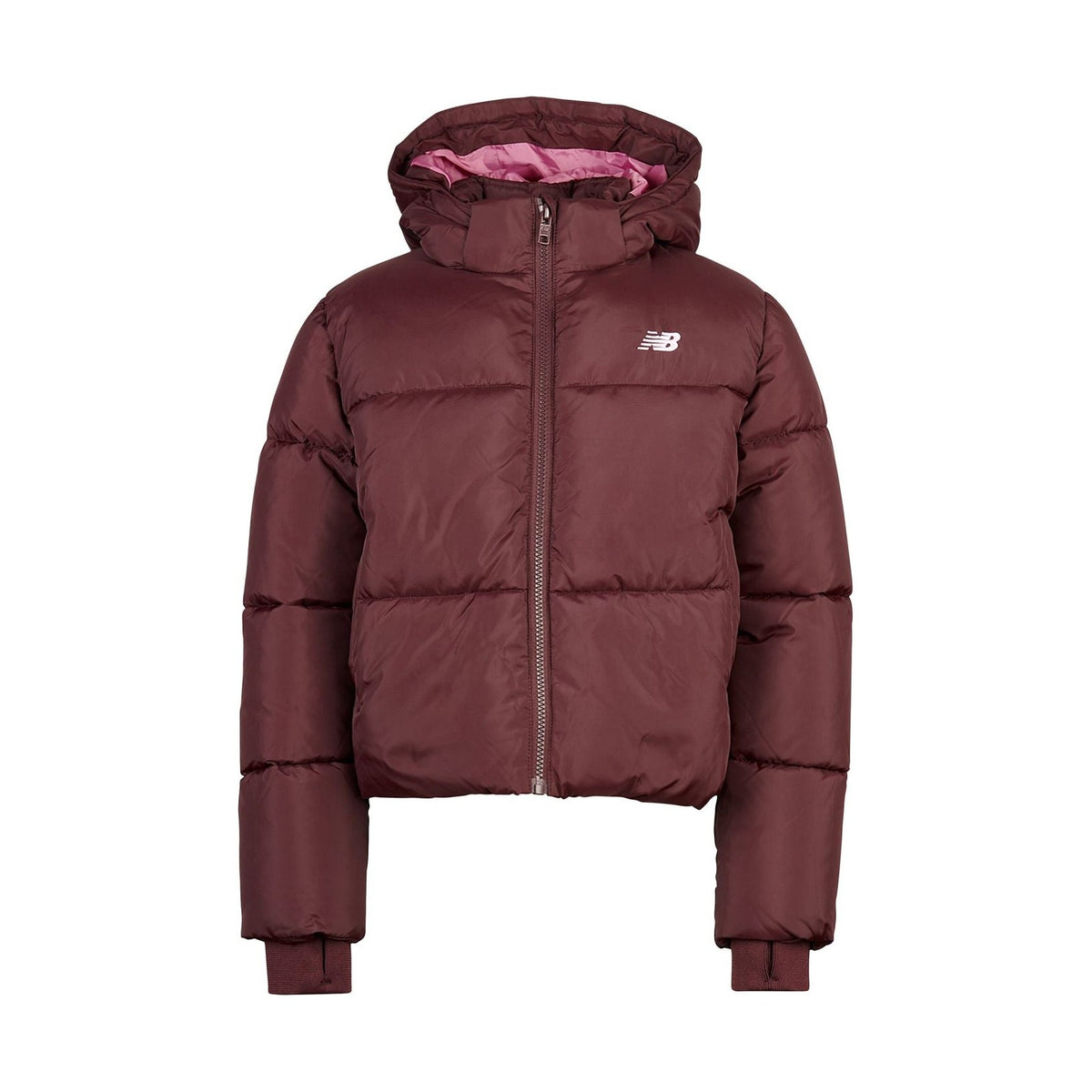 New Balance Girls' Wide Baffle Puffer Coat-1