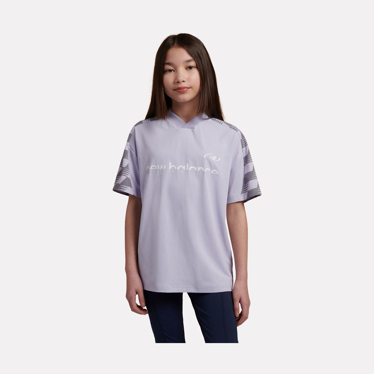 New Balance Girls' Digitized Football T-Shirt-1