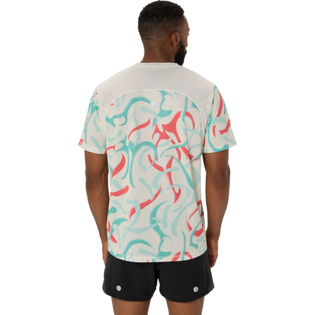 Asics Men's Road All Over Print Short Sleeve Top Mens Apparel Shirts & Tops