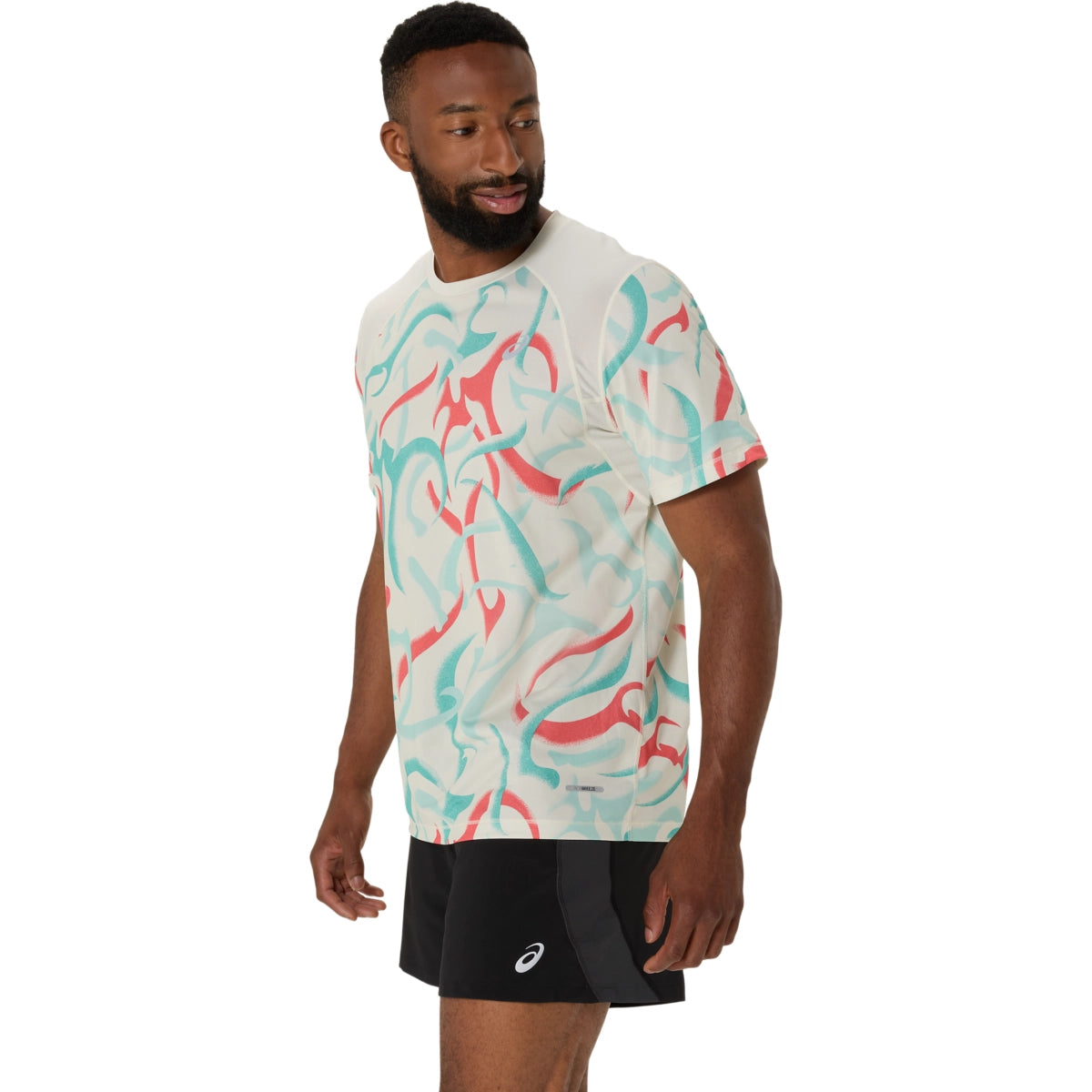 Asics Men's Road All Over Print Short Sleeve Top Mens Apparel Shirts & Tops