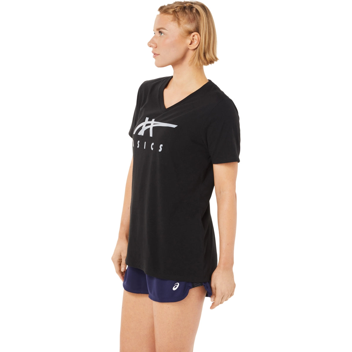 Asics Women's Stripes Short Sleeve Womens Apparel Shirts & Tops
