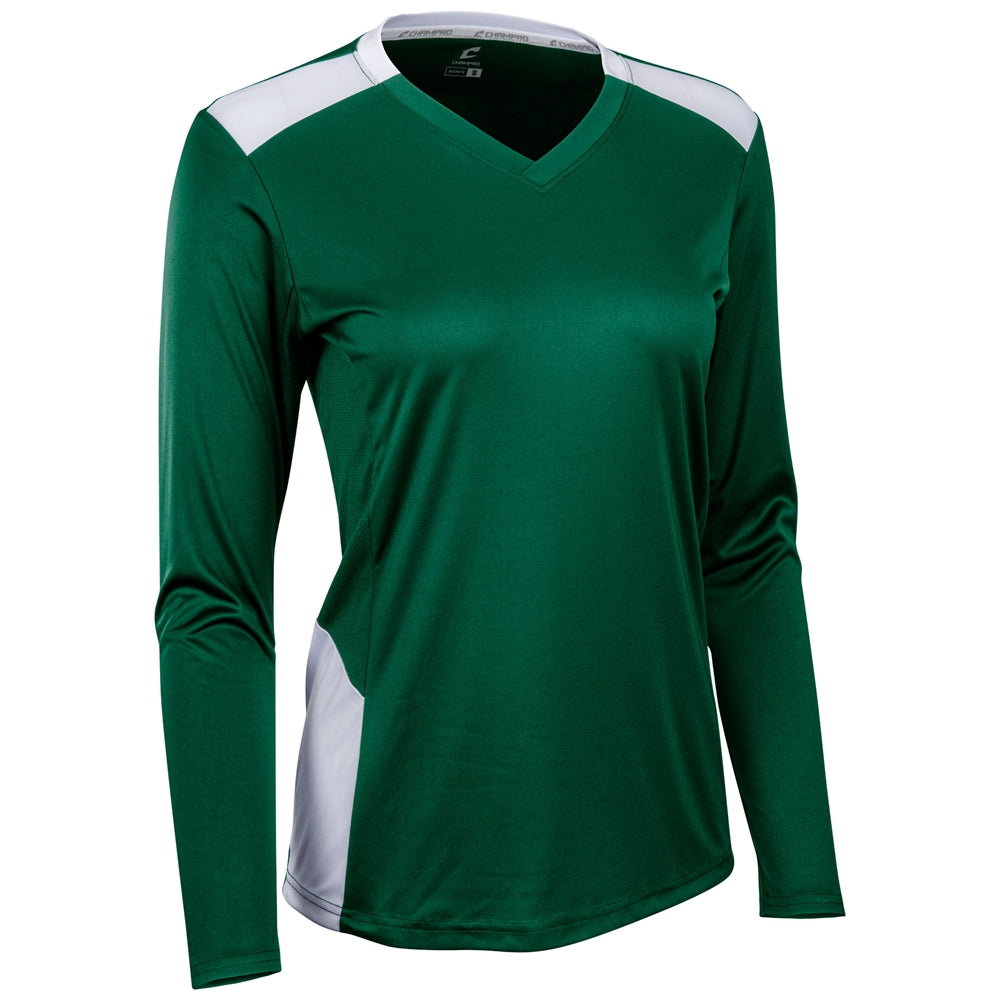 Champro Girl's Rally Long Sleeve Volleyball Jersey Volleyball Apparel All