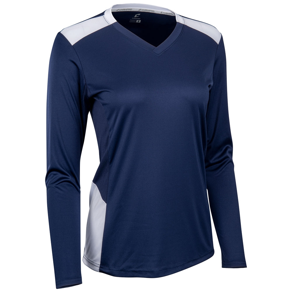 Champro Girl's Rally Long Sleeve Volleyball Jersey Volleyball Apparel All