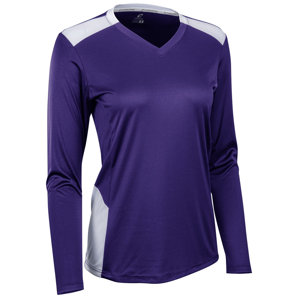 Champro Girl's Rally Long Sleeve Volleyball Jersey Volleyball Apparel All